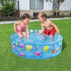 Детски кръгъл басейн Bestway 55028 Fill-N-Fun 122×25 см – твърди стени