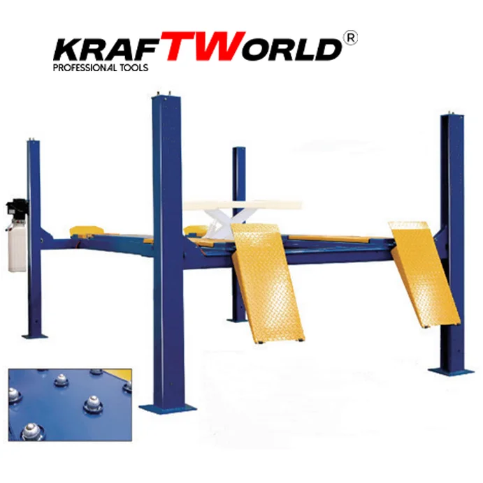 Електрохидравличен четириколонен подемник KraftWorld 4.5 тона