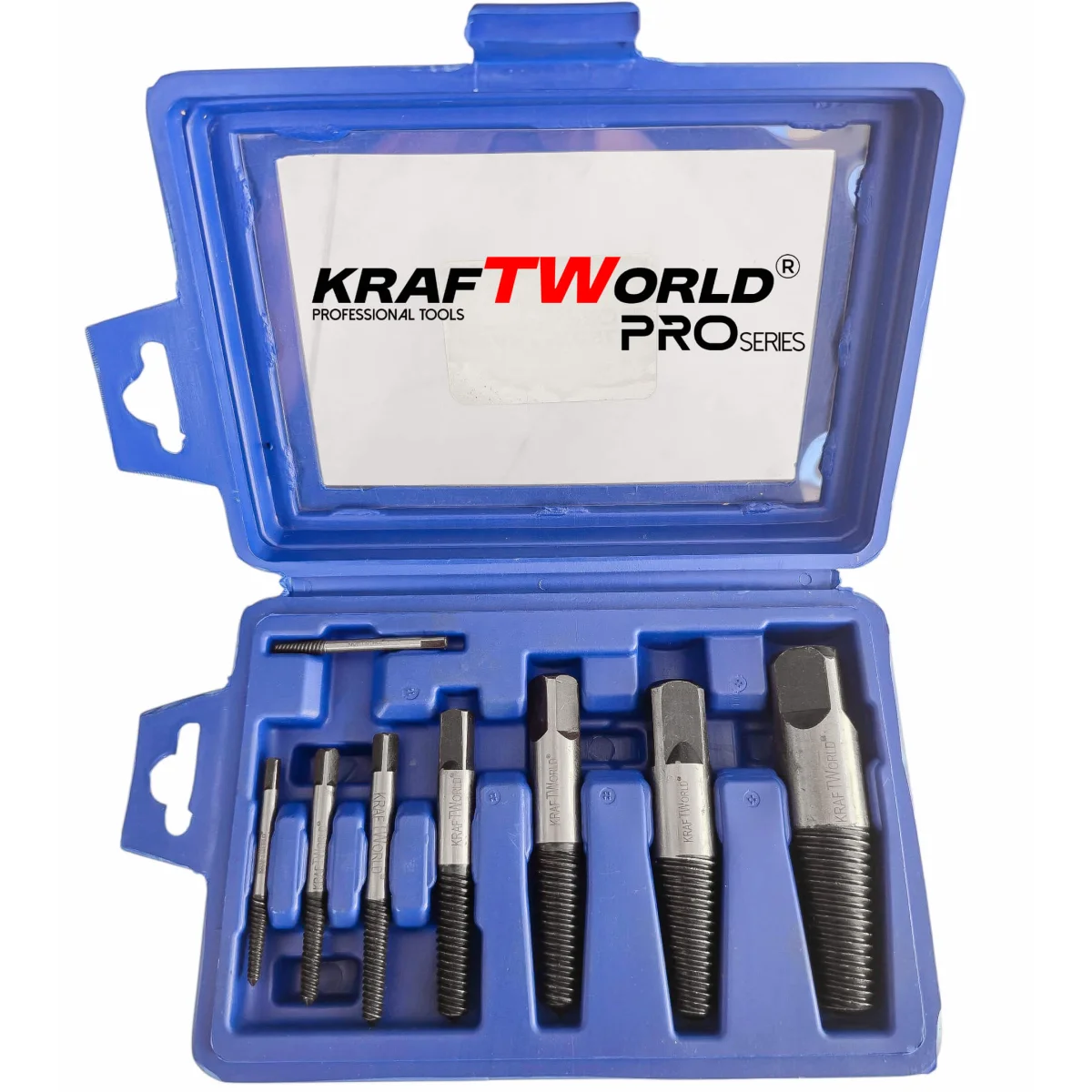 Комплект екстрактори KraftWorld PRO 8 части за болтове и фитинги