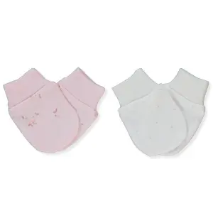 C1211 Ръкавички 2ч. FLOWER GARDEN 0-3m/62cm PINK