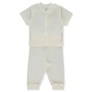 F1466 Пижама 2ч. BASIC/26 0-1m/56cm ECRU