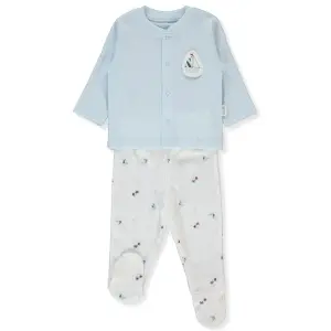 F1469 Пижама 2ч. PALM IN THE SEA 3-6m/68cm BLUE