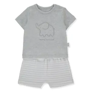 F1477 Пижама 2 ч. HAPPY ANIMAL 3-6m/68cm GREY