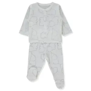 F1478 Пижама 2 ч. HAPPY ANIMAL 3-6m/68cm GREY
