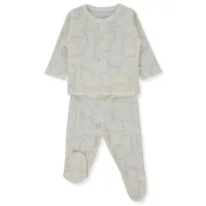 F1478 Пижама 2 ч. HAPPY ANIMAL 6-9m/74cm BEIGE
