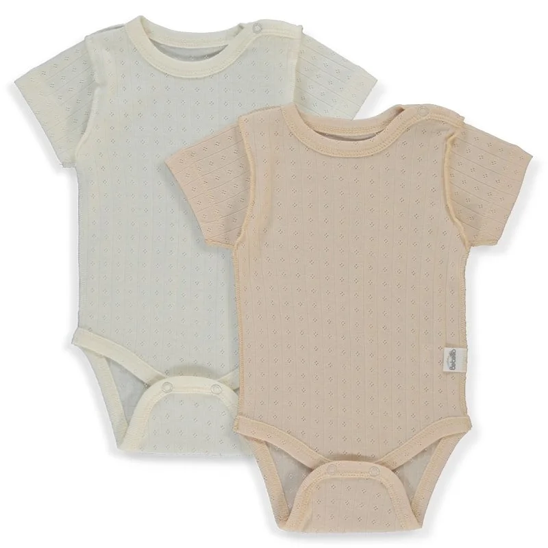 T4130 Боди к.р. 2 бр. BASIC/26 9-12m/80cm ECRU