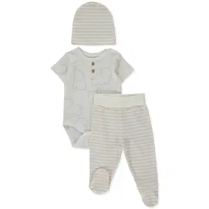T4186 К-кт 3ч. HAPPY ANIMAL 0-3m/62cm BEIGE