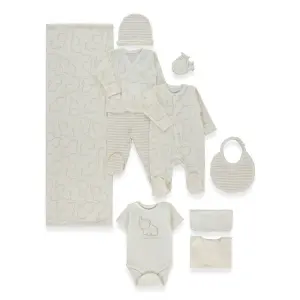 Z1104 К-кт 10ч. HAPPY ANIMAL 0-3m/62cm BEIGE